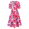 Custom Casual Midi Dress Short Sleeve