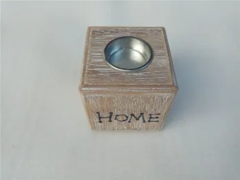 8CM Square Wooden  Holder Tray