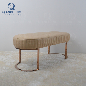 Qiancheng Nordic Luxury Furniture Leverancier: Ottoman, voetbaan, lange bank voor woonkamer