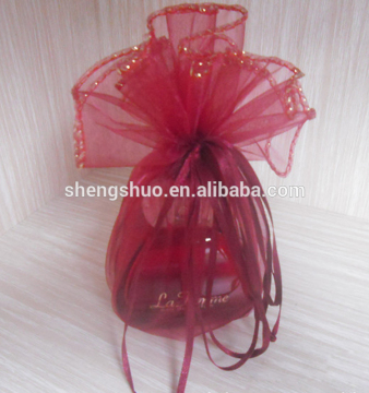 custom china 2015 fashion large cheap organza gift bags wholesale hot selling organza wedding pouch jewelry pouch
