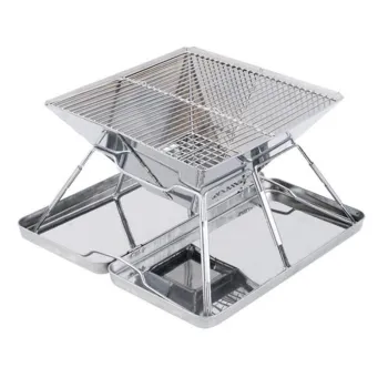 Portable Stainless Steel Folding Charcoal Camping Grill