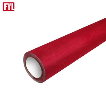 Red Velvet suede Fabric Material vinyl film self Adhesive Car Wrapping Film