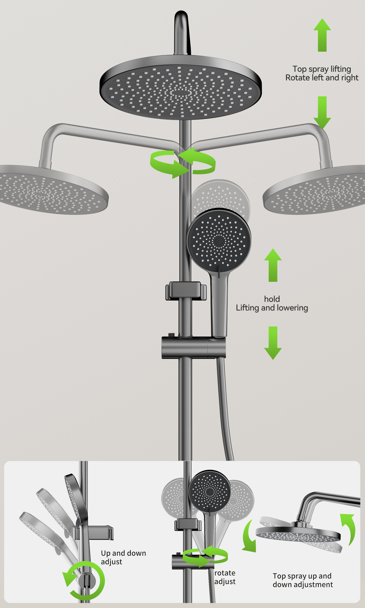 usage of shower faucet set