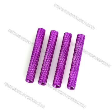 Customized round aluminum knurled standoff