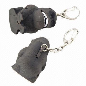 Orange Shape LED and Sound Keychain, Measures 4 x 5cm