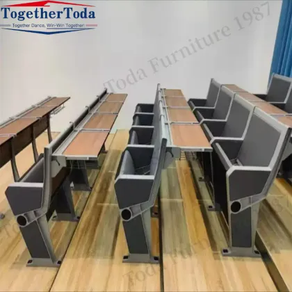 Metal chairs for lecture halls and universities