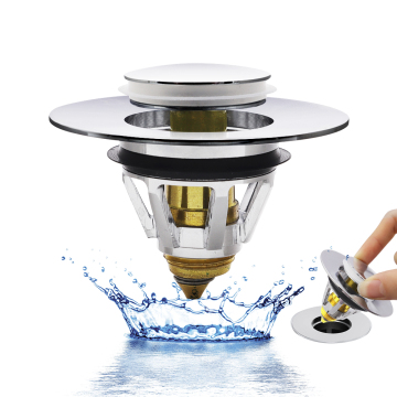 Brass Pop-Up Drain Filter with Easy Installation for Kitchen Basins