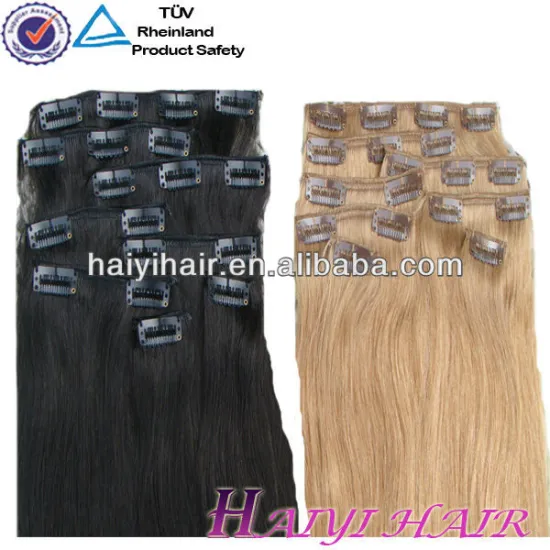 Direct hair factory wholesale price hair clip in hair extensions for african american