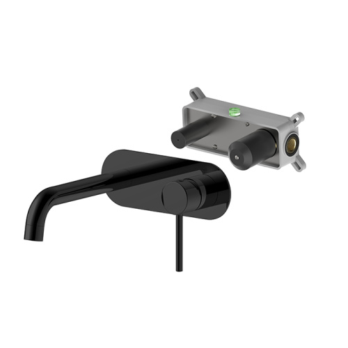 Brass Wall Mount Bathroom Faucet Brushed Nickel