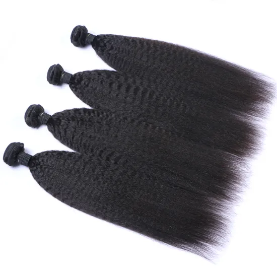 Top Selling Remy Virgin Afro Yaki Hair kinky Straight Hair Cuticle Aligned Indian Hair 13*4 frontal Kinky Straight