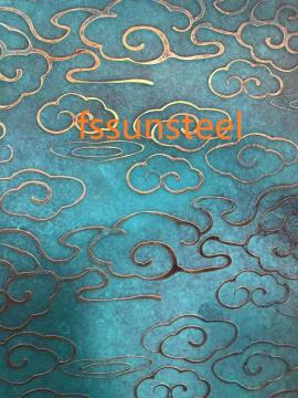 304 colored etched stainless steel