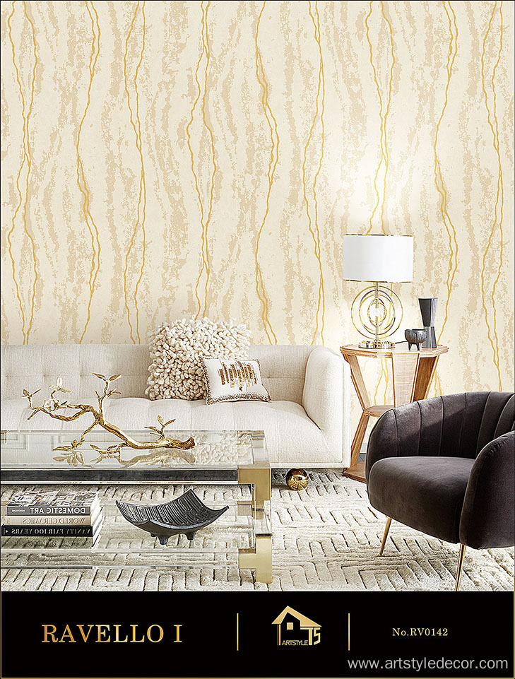 Modern home simple style PVC decorative wallpaper