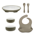 Set de 6 bucăți pentru hrănire pentru bebeluși din ceramică din silicon