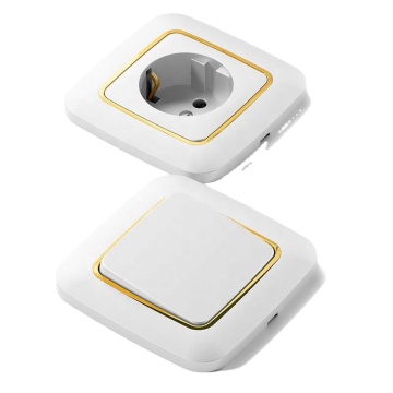 EU Standard Flame Retardant PC Panel Socket Electrical Wall Plate