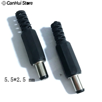 10Pcs DC Socket DC Plug Male Electrical Socket Outlet DC-022 DC-005 DC-022B DC Outlet 5.5X2.5 MM 5.5*2.5 DC Plug 5.5mm-2.5mm Hot