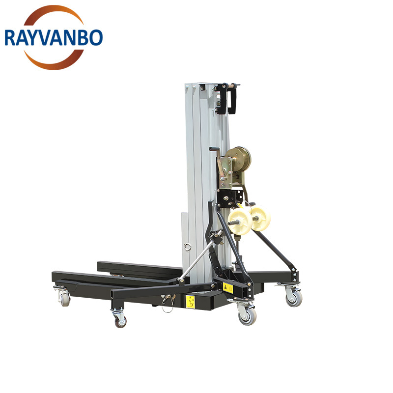 Direct Sale: High-Quality Aluminum Mast Machine Featuring Hand Operated Lift