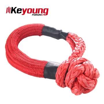Keyoung China Kekuatan Tinggi 4x4 Pemulihan Soft Shackle Rope Dengan Cincin Ragut