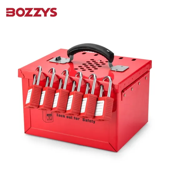 Heavy Duty Steel Padlock Box for Multi-person Industrial Equipment Lockout