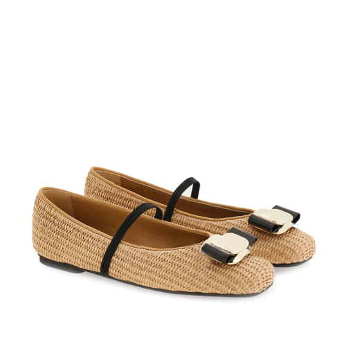 Woven Mary Jane Flat Sandals for Women
