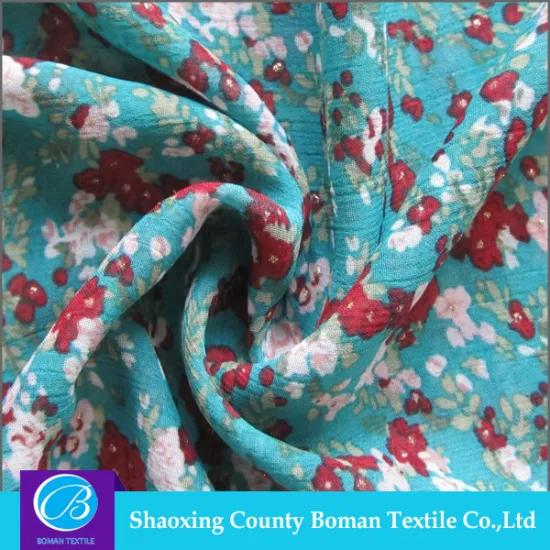 Fabric supplier Latest design Elegant Woven chiffon printed fabric