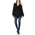 Women's V-Neck Buckle Slouchy Sweater