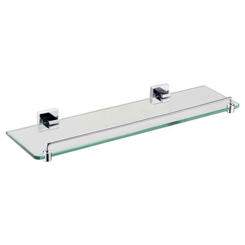 Hotel range glass shelf holder with rail chrome