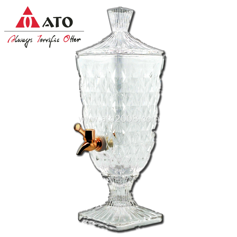 3L Volume Juice Glass Beverage Dispenser with Tap