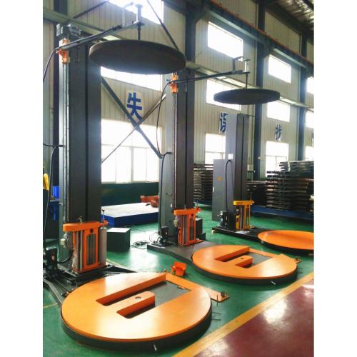 Horse Shoe pallet wrapping machine with top platen