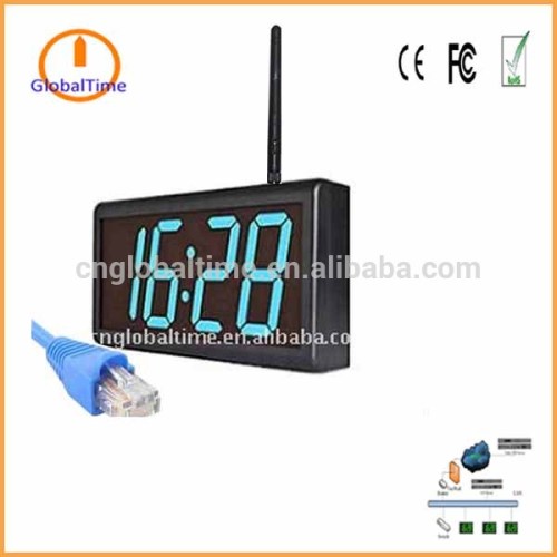 4'' Wifi Wireless Ntp Poe Digital Wall Clock, High Quality 4'' Wifi
