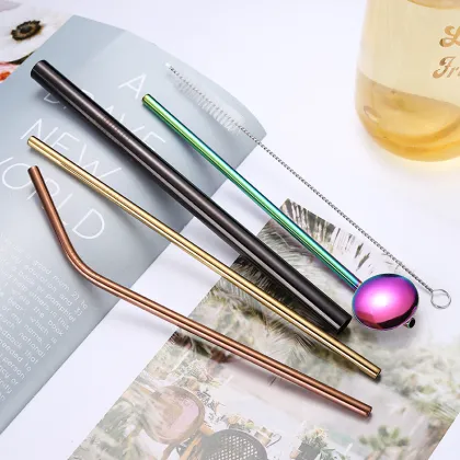 Drinking Boba Straw Stainless Steel Metal Straw