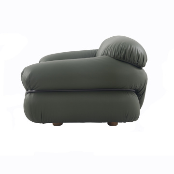 Italian Tacchini Sesann Leather Lounge Chair