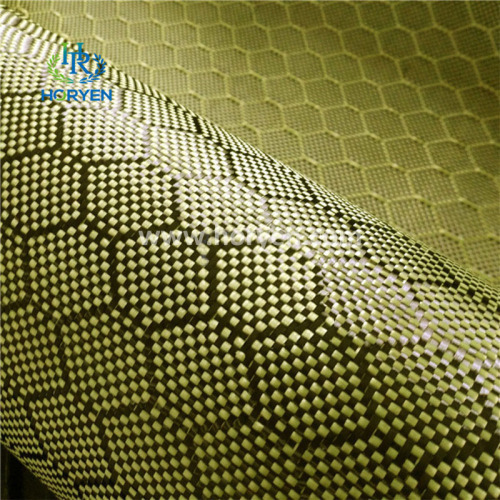 Neues Gewebe farbig hexagonaler Aramid -Kohlefasergewebe