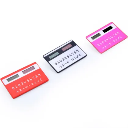 8 Digits Mini Credit Card with Solar Panel