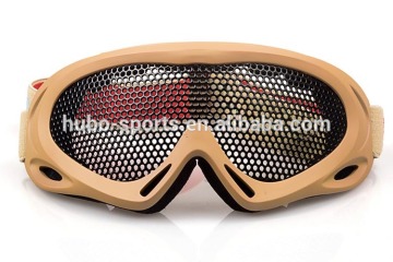 HUBO hot selling khaki airsoft steel mesh outdoor military army goggles