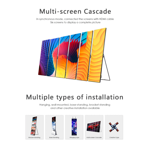 Low Power consumption indoor LED Poster standing