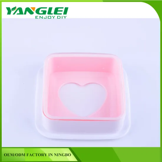 Plastic Square Heart Shape Sandwich Marker DIY Pocket Bread Cutter