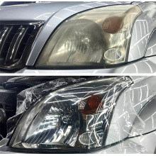 Headlight paint protection film