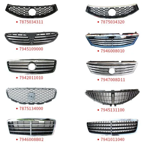 Ssangyong Car Accessories: Front Grills for Models including Actyon, Sport, Rexton, Musso, Korando, Kyron, Tivoli, Rodius, and Kyron Sport Radiator Grilles