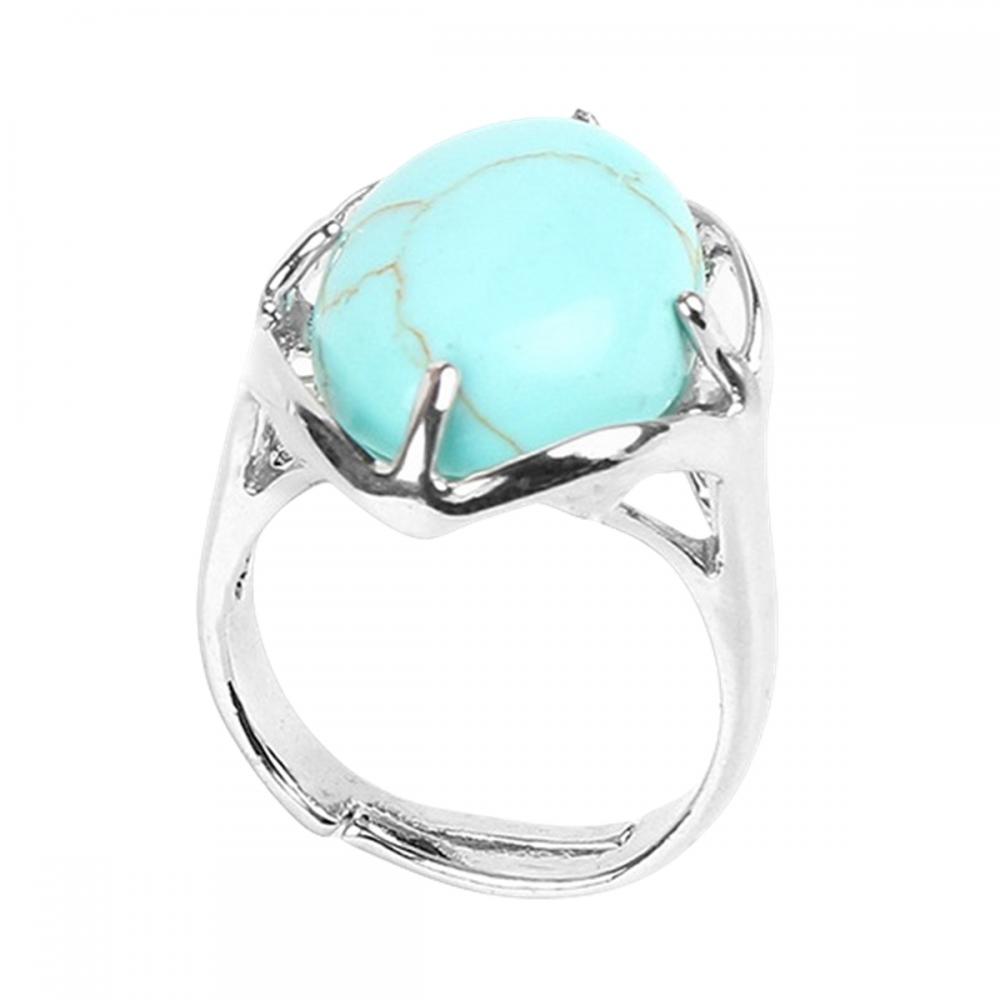 Gemstone 13x18 mm ovale cristal ajusté anneau de pierre naturelle anneaux quartz pour femmes hommes anniversaire anniversaire anniversaire anniversaire