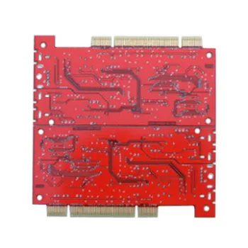 6-layer Goldfinger PCB for Video Card, with Immersion Gold and Hard Au Red Soldermask
