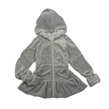 Girls' Casual Jacket with Ruffle Bottom