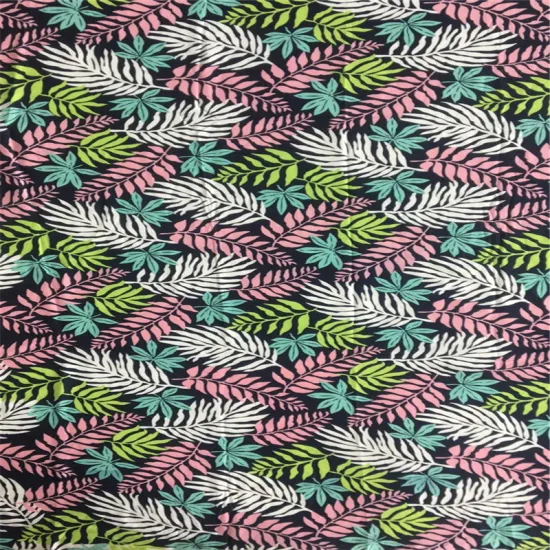 Rayon Big Leaves Print Fabric