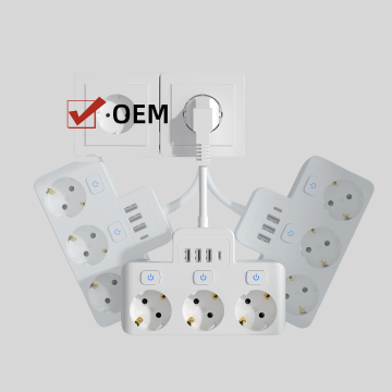 Jalur Kuasa OEM 3 EEM Siap sedia dengan Switch Individu dan Port USB