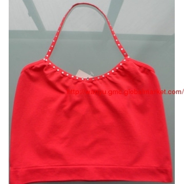 seamless bra with hot fix rhinestone