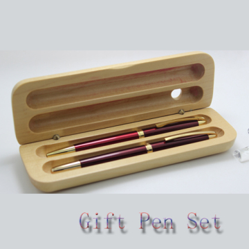 Logo Design Gift Pen Set with Wood Box