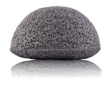 Black natural konjac face cleansing puff