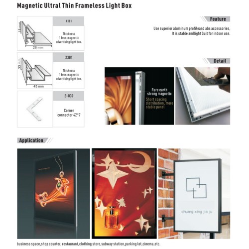 Aangepaste Panneau Publicitaire LED Light Box