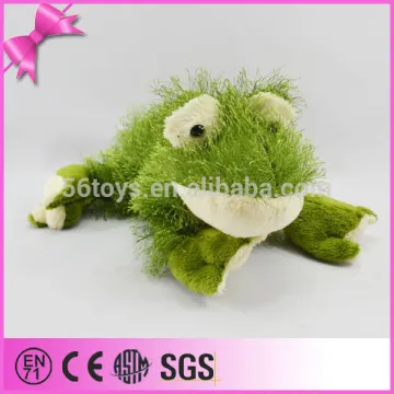 wholesale stuffed plush material big green frog plush toy plush frog pattern