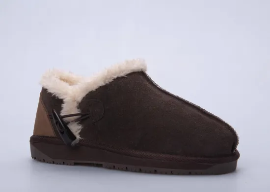 Custom Black Mens Winter Snow Boots With Cow Suede Low Tpr