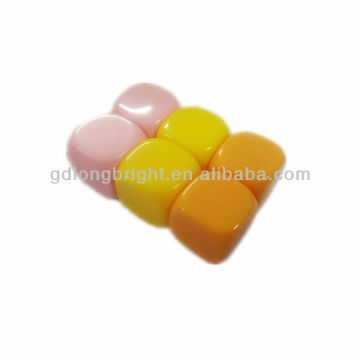 Plastic Solid Blank Dice Cube